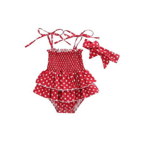 ZIYIXIN Independence Day Baby Girls Romer Dress Clothing Sleeveless Lace Up Star Printed Ruffles Jumpsuit Red 3-6 Months
ZIYIXIN Independence Day Baby Girls Romer Dress Clothing Sleeveless Lace Up Star Printed Ruffles Jumpsuit Red 3-6 Months