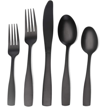 Matte Black Silverware Set Satin Finish 40-Piece Stainless Steel Flatware set Tableware Cutlery Set Service for 8 Ute
Matte Black Silverware Set Satin Finish 40-Piece Stainless Steel Flatware set Tableware Cutlery Set Service for 8 Ute