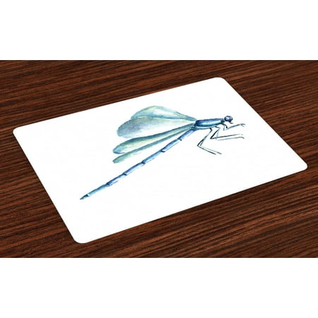 Dragonfly Placemats Set of 4 Hand Drawn Watercolor Dragonfly Figure with Grunge Murky Influences Picture Washable Fabric Place Mats for Dining Room Kitchen Table Decor Pale Blue White by Ambesonne
Dragonfly Placemats Set of 4 Hand Drawn Watercolor Dragonfly Figure with Grunge Murky Influences Picture Washable Fabric Place Mats for Dining Room Kitchen Table Decor Pale Blue White by Ambesonne