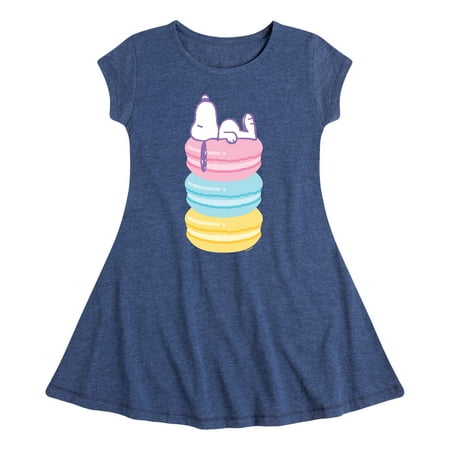 Peanuts - Snoopy Stacked Macarons - Youth Girls Fit & Flare Dress