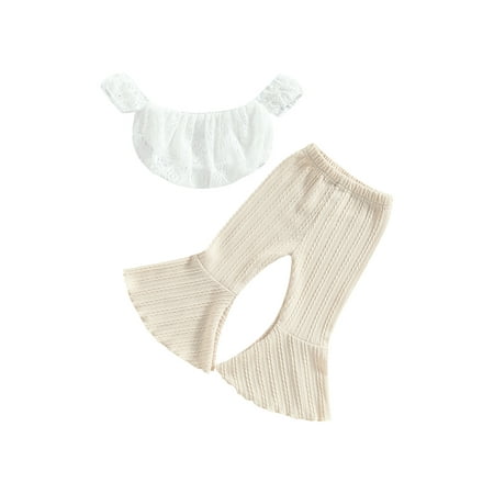 Sunisery Toddler Kids Girl Outfit Summer Sleeveless Off Shoulder Crop Tops Tank High Waist Bell Bottoms Flare Pants Set
Sunisery Toddler Kids Girl Outfit Summer Sleeveless Off Shoulder Crop Tops Tank High Waist Bell Bottoms Flare Pants Set