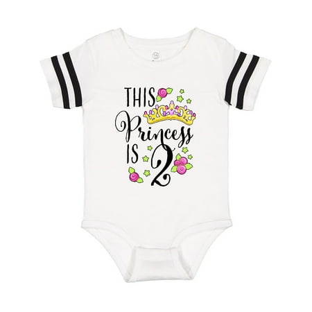 Inktastic This Princess is Two- second birthday Gift Baby Girl Bodysuit