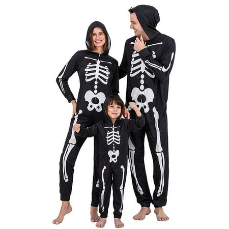 Halloween Matching Family Glow In The Dark Pajamas Sets Uccdo Hooded Skeleton Jumpsuits Holiday Pjs Sleepwear For Adult/Kid/Baby
Halloween Matching Family Glow In The Dark Pajamas Sets Uccdo Hooded Skeleton Jumpsuits Holiday Pjs Sleepwear For Adult/Kid/Baby