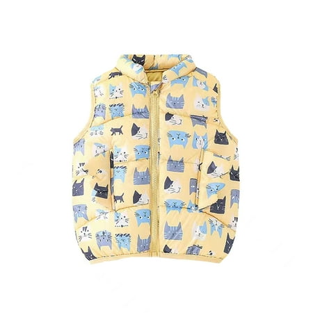 TUOBARR Toddler Kids Baby Boys Girls Fashion Cute Cartoon Pattern Windproof Padded Clothes Jacket Vest Coat Yellow(1-5Years)
TUOBARR Toddler Kids Baby Boys Girls Fashion Cute Cartoon Pattern Windproof Padded Clothes Jacket Vest Coat Yellow(1-5Years)
