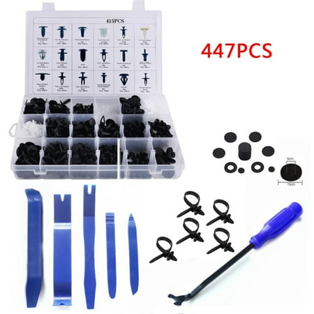 ZUARFY Auto Body Fastener Rivet Clip Kit - 447pcs Car Clips Set with Push Retainer Clips Fastener Remover Auto Trim Removal Tool for Car Panel Trim Car Screws Replacement
ZUARFY Auto Body Fastener Rivet Clip Kit - 447pcs Car Clips Set with Push Retainer Clips Fastener Remover Auto Trim Removal Tool for Car Panel Trim Car Screws Replacement