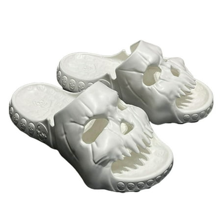 Skull Design Single Band Slides Thick Bottom Summer Pillow Platform Slippers Unisex Shower Slides Bathroom Sandals White 36-37
Skull Design Single Band Slides Thick Bottom Summer Pillow Platform Slippers Unisex Shower Slides Bathroom Sandals White 36-37