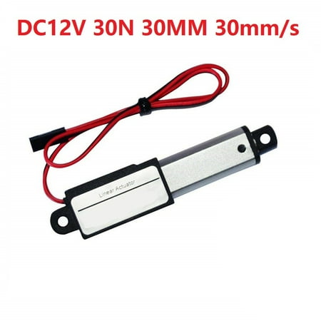 Mini DIY Electric Linear Actuator 12V 30MM Stroke putter with Mounting Brackets
