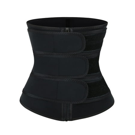 Women Waist Trainer Slimming Waistband Fat Burning Corset Cincher Zipper Fitness