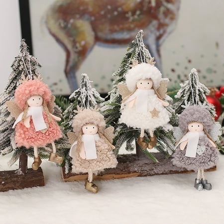 Christmas Decoration Lovely Decorative Plush Xmas Tree Angel Girl Hanging Pendant Party Decor for Gift Gray Fabric
Christmas Decoration Lovely Decorative Plush Xmas Tree Angel Girl Hanging Pendant Party Decor for Gift Gray Fabric