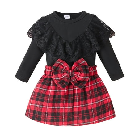 Baby Clothes For Girls Winter Long Sleeve Trendy And Casual Red Plaid Lace Tops Skirt 2Pcs Girls Clothing Sets 3-4 Years
Baby Clothes For Girls Winter Long Sleeve Trendy And Casual Red Plaid Lace Tops Skirt 2Pcs Girls Clothing Sets 3-4 Years