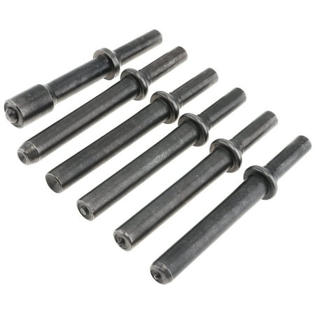 6pcs/set Hard 45# Steel Solid Air Rivet Impact Head for Drilling Rusting Removal