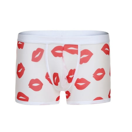 Yubnlvae mens underwear Men Transparent Lip Print Lingerie Comfortable Boxer Briefs Underwear WH/L White
Yubnlvae mens underwear Men Transparent Lip Print Lingerie Comfortable Boxer Briefs Underwear WH/L White