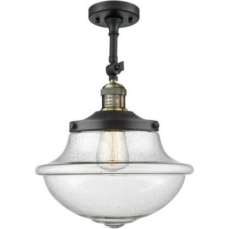 Black Antique Brass Tone Semi Flush 12 Wide Seedy Glass Steel/Cast Brass Medium Base LED 1 Light Fixture
Black Antique Brass Tone Semi Flush 12 Wide Seedy Glass Steel/Cast Brass Medium Base LED 1 Light Fixture