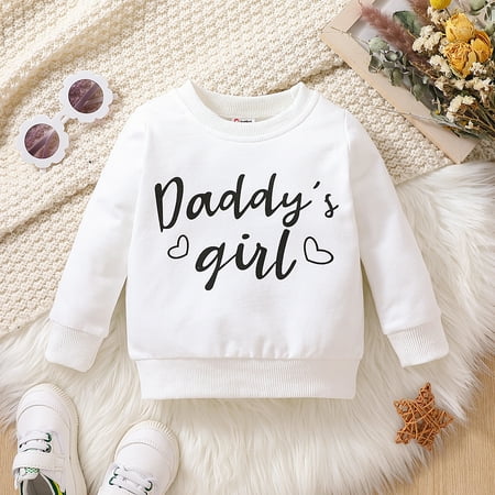 Infant Girls Letter Print Long Sleeve Sweatshirt Crewneck Cotton Sweater Toddler Baby Boy Girls Pullover Shirt Daddys Girl Tops Blouse Spring Outfit Casual Clothes 3-24Month
Infant Girls Letter Print Long Sleeve Sweatshirt Crewneck Cotton Sweater Toddler Baby Boy Girls Pullover Shirt Daddys Girl Tops Blouse Spring Outfit Casual Clothes 3-24Month