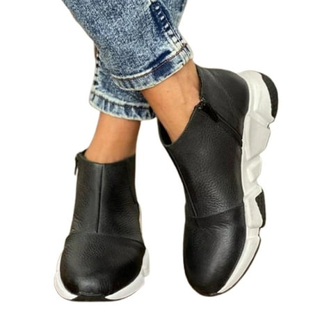 lizyue Short Boots Zipper Closure Round Toe Side Flat Bottom Solid Color Retro Short Boots for Women
lizyue Short Boots Zipper Closure Round Toe Side Flat Bottom Solid Color Retro Short Boots for Women