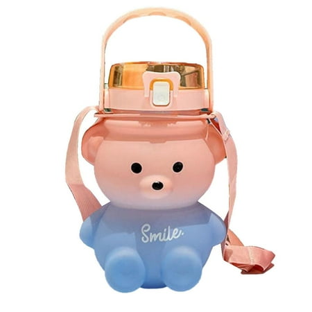 Julam Cute Bear Straw Bottle Kawaii Bear Water Bottle Kids Water Bottle with Straw and Adjustable Strap Spill Proof Kids Cups with Straws and Lids for Outdoor Use School Activities improved
Julam Cute Bear Straw Bottle Kawaii Bear Water Bottle Kids Water Bottle with Straw and Adjustable Strap Spill Proof Kids Cups with Straws and Lids for Outdoor Use School Activities improved