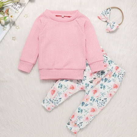 Leutsin Infant Newborn Baby Girls Floral Print Winter Sweatshirt+Pants+Headband Outfits
Leutsin Infant Newborn Baby Girls Floral Print Winter Sweatshirt+Pants+Headband Outfits