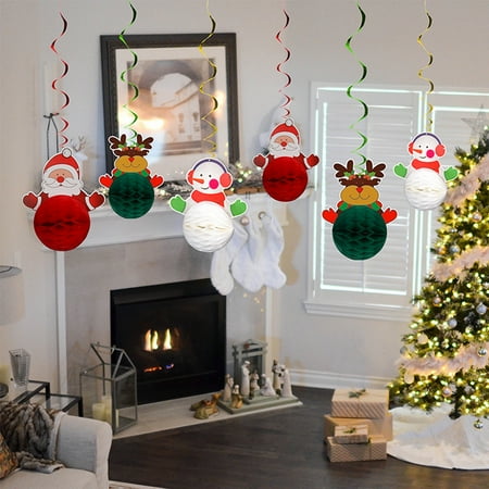 5Pcs/6Pcs Christmas Pendant Christmas Snowman Santa Claus Honeycomb Ball Hanging Streamer Design Decoration Reusable Cut
5Pcs/6Pcs Christmas Pendant Christmas Snowman Santa Claus Honeycomb Ball Hanging Streamer Design Decoration Reusable Cut