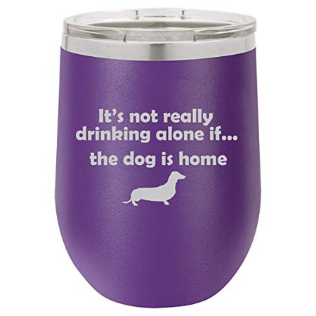 12 oz Double Wall Vacuum Insulated Stainless Steel Stemless Wine Tumbler Glass Coffee Travel Mug With Lid Funny Drinking Alone Dog Dachshund (Purple)
12 oz Double Wall Vacuum Insulated Stainless Steel Stemless Wine Tumbler Glass Coffee Travel Mug With Lid Funny Drinking Alone Dog Dachshund (Purple)