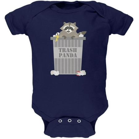 Trash Panda Raccoon Navy Soft Baby One Piece - 18 month