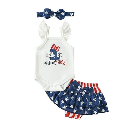 GEZHEN Kids Birthday Romper Girls Sleeveless Independence Day 4 Of July Bodysuit Shorts Headbands 0 to 18 Months Outfits
GEZHEN Kids Birthday Romper Girls Sleeveless Independence Day 4 Of July Bodysuit Shorts Headbands 0 to 18 Months Outfits