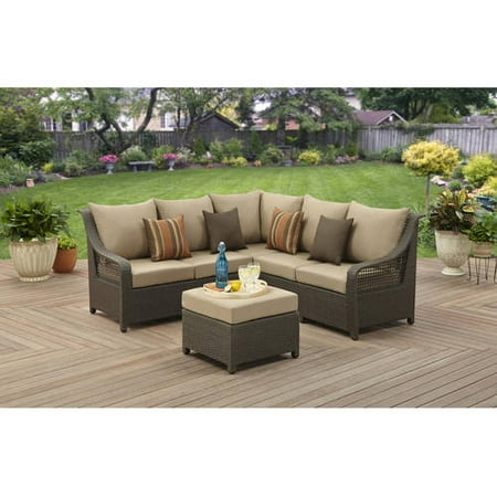 Better Homes and Gardens Meadow Hill 4-Piece Open Weave Sectional Set