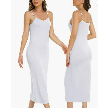 Gotyou Dresses Women s V-Neck Solid Color Thin Strap Suspender Nightdress Mid-Length Dress White S
Gotyou Dresses Women s V-Neck Solid Color Thin Strap Suspender Nightdress Mid-Length Dress White S
