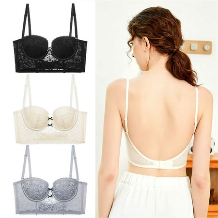 Jieowen Women Lace Low Back Lifting Bra Push Up Bra Wireless Bralette Seamless Comfortable Wedding Bras Lingerie
Jieowen Women Lace Low Back Lifting Bra Push Up Bra Wireless Bralette Seamless Comfortable Wedding Bras Lingerie