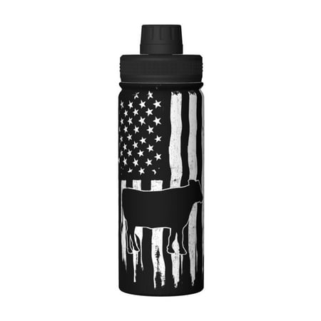 American Flag With Cow 18 Oz Water Bottles Insulated Water Bottle Stainless Steel Thermos with Flip Lid
American Flag With Cow 18 Oz Water Bottles Insulated Water Bottle Stainless Steel Thermos with Flip Lid