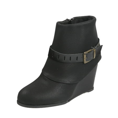 Wesracia Boots For Women Winter Boots Belt Heel Wedge Fashion Buckle Boots Zipper Solid Side Women s Color Short Women s Boots
Wesracia Boots For Women Winter Boots Belt Heel Wedge Fashion Buckle Boots Zipper Solid Side Women s Color Short Women s Boots