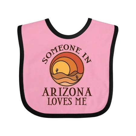 Inktastic Someone in Arizona Loves Me Gift Baby Boy or Baby Girl Bib