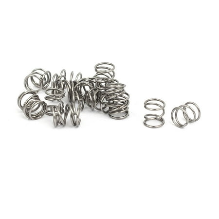 0.5mmx5mmx5mm 304 Stainless Steel Compression Springs Silver Tone 20pcs