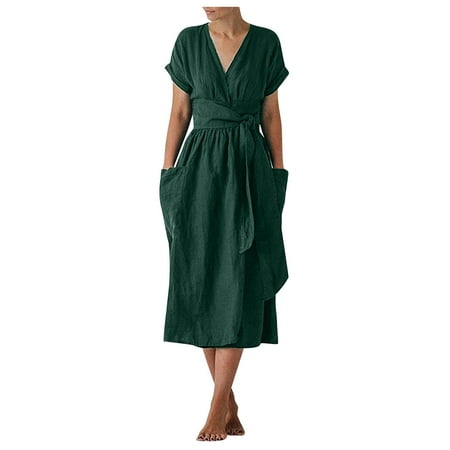 QYZEU Maternity Sash Midi Dresses Summer Dress Hem Women Short Pocket V-Neck Dress Strap Solid Casual Sleeve Split Women S Dress
QYZEU Maternity Sash Midi Dresses Summer Dress Hem Women Short Pocket V-Neck Dress Strap Solid Casual Sleeve Split Women S Dress