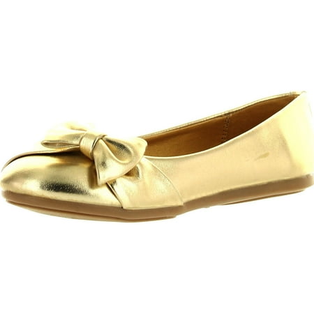 Little Angel Girls Teshi-400E Flats Shoes Gold Pu 9