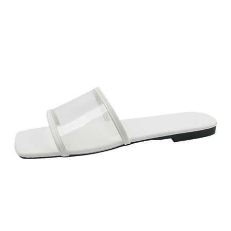 Summer Saving Clearance! Kukoosong Flat Sandals for Women New Transparent Flat Shoes Casual Beach Womens Sandals Open Toe Slippers Women s Sandals White 43
Summer Saving Clearance! Kukoosong Flat Sandals for Women New Transparent Flat Shoes Casual Beach Womens Sandals Open Toe Slippers Women s Sandals White 43