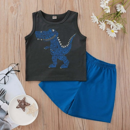 Yubatuo Toddler Kids Baby Boy Blue Casual Dinosaur Print Vest Pants Suit Clothes Set Blue 90
Yubatuo Toddler Kids Baby Boy Blue Casual Dinosaur Print Vest Pants Suit Clothes Set Blue 90