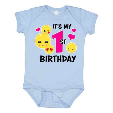 Inktastic Its My 1st Birthday with Smiling Emoticons Gift Baby Girl Bodysuit
Inktastic Its My 1st Birthday with Smiling Emoticons Gift Baby Girl Bodysuit