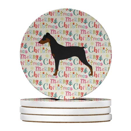 German Pinscher Merry Christmas Large Sandstone Coasters Pack of 4 4 in x 4 in
German Pinscher Merry Christmas Large Sandstone Coasters Pack of 4 4 in x 4 in