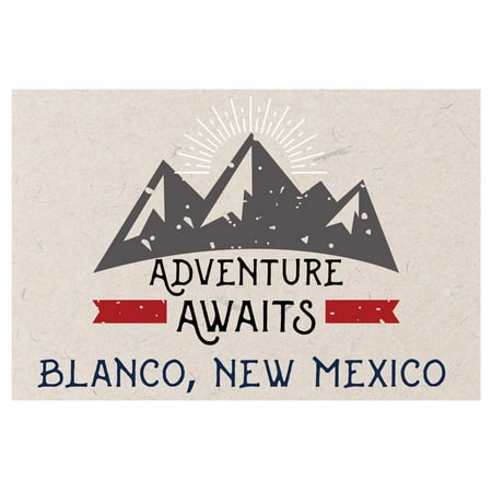 Blanco New Mexico Souvenir 2x3 Inch Fridge Magnet Adventure Awaits Design