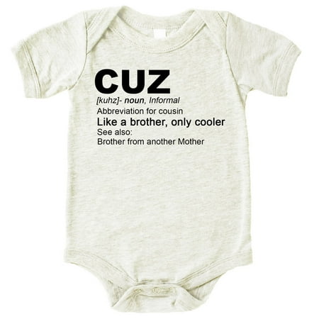 Cousin Matching T-Shirts and Bodysuits Cuz: Like a Brother Only Cooler Boys Family Fun Outfits Natural Heather Bodysuit 12 Months
Cousin Matching T-Shirts and Bodysuits Cuz: Like a Brother Only Cooler Boys Family Fun Outfits Natural Heather Bodysuit 12 Months