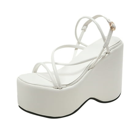 Sandals Women Ladies Fashion Summer Solid Leather Strap Open Toe Buckle Wedge Heel Thick Sole Sandals Womens Sandals
Sandals Women Ladies Fashion Summer Solid Leather Strap Open Toe Buckle Wedge Heel Thick Sole Sandals Womens Sandals