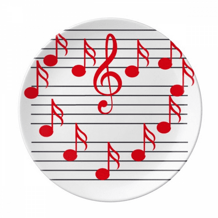 Music Symbol Heart-Shaped Staff Spectrum Plate Decorative Porcelain Salver Tableware Dinner Dish
Music Symbol Heart-Shaped Staff Spectrum Plate Decorative Porcelain Salver Tableware Dinner Dish