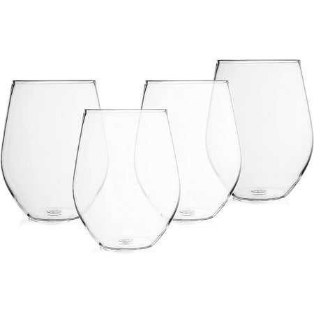 Cork Genius Unbreakable Wine Tumblers Shatterproof and BPA-Free Tritan Plastic Scratch-Resistant Stemless Plastic Wine Glasses Dishwasher Safe 4 Pack
Cork Genius Unbreakable Wine Tumblers Shatterproof and BPA-Free Tritan Plastic Scratch-Resistant Stemless Plastic Wine Glasses Dishwasher Safe 4 Pack