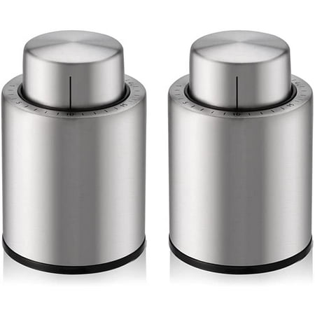2 PACKS vacuum wine bottle stopper stainless steel wine bottle stopper with silicone reusable wine preserver with time scale best gift accessories
2 PACKS vacuum wine bottle stopper stainless steel wine bottle stopper with silicone reusable wine preserver with time scale best gift accessories