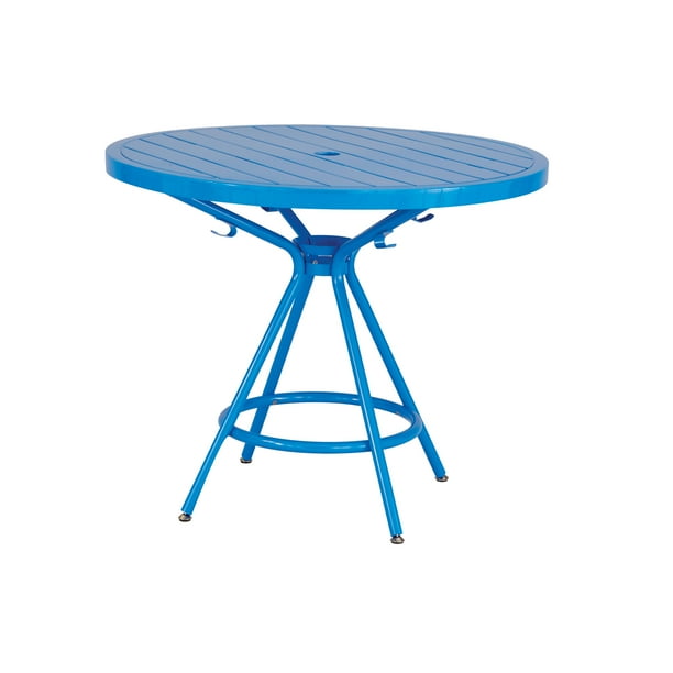CoGo? Steel Outdoor/Indoor Table, Round, 36", Blue