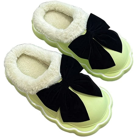 DanceeMangoo Women Warm Fluffy Fur Block Heel Cover House Shoes Waterproof Bowknot Fleece Lining Soft Indoor Outdoor Winter Slippers
DanceeMangoo Women Warm Fluffy Fur Block Heel Cover House Shoes Waterproof Bowknot Fleece Lining Soft Indoor Outdoor Winter Slippers