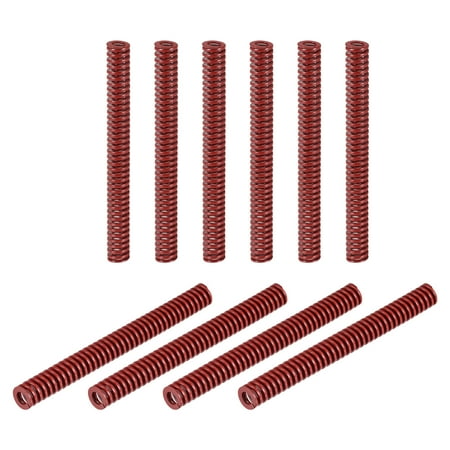 Die Spring 10 Pack 10mm OD 100mm Long Stamping Medium Load Compression Red