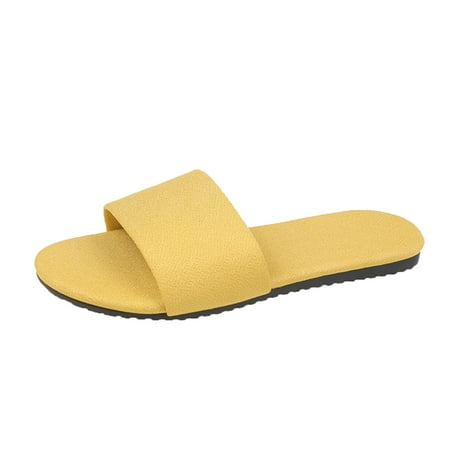 dmqupv Womens Slipper Booties Indoor Ladies Fashion Round Toe Solid Color Leather Flat Open Women s Slippers Size 6 Shoes Yellow 7.5
dmqupv Womens Slipper Booties Indoor Ladies Fashion Round Toe Solid Color Leather Flat Open Women s Slippers Size 6 Shoes Yellow 7.5