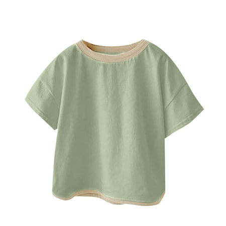 Kids Girls Boys Cotton Summer Patchwork Color Block Short Sleeve T Shirt Size 73 Light Blue
Kids Girls Boys Cotton Summer Patchwork Color Block Short Sleeve T Shirt Size 73 Light Blue