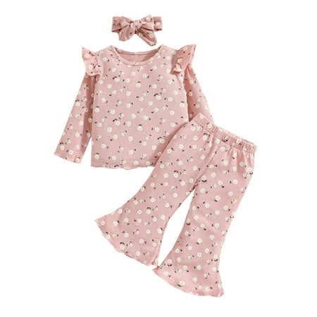 sdghg 3Pcs Girls Autumn Tracksuit Flower Print Long Sleeve Pullover + Long Flared Pants + Headband for Kids 1-5 Years
sdghg 3Pcs Girls Autumn Tracksuit Flower Print Long Sleeve Pullover + Long Flared Pants + Headband for Kids 1-5 Years